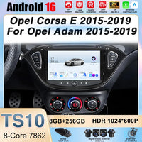 Autoradio CarPlay Opel Corsa E et Adam (2015-2019) – Écran QLED, jusqu'à 8 Go + 256 Go
