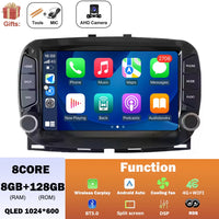 Autoradio CarPlay Fiat 500 (2016-2019) – Écran 7 pouces QLED, jusqu'à 8 Go + 256 Go, vue 28