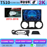 Autoradio CarPlay Jeep Wrangler JK (2011-2018) – Écran 9 pouces sans fil, jusqu'à 12 Go + 256 Go, vue 24