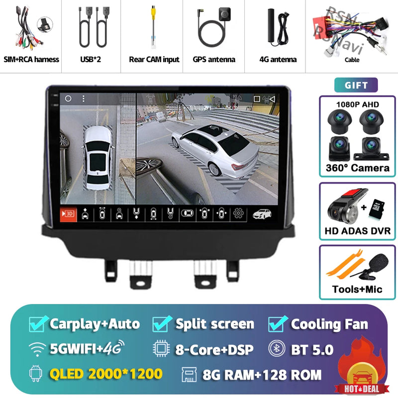 Autoradio CarPlay Mazda CX-3 (2014-2021) – Écran 9 pouces, jusqu'à 16 Go + 512 Go, vue 41