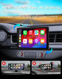 Écran CarPlay Universel Sans Fil 7, 8 ou 9 Pouces – Support Magnétique et Ventouse, vue 11