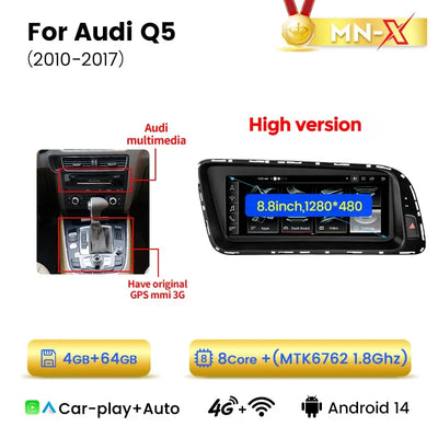 Navifly Audi Q5 8R 2009-2017 Autoradio CarPlay GPS