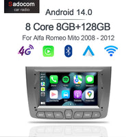 Autoradio CarPlay Alfa Romeo Mito (2008-2012) – Écran 7 pouces IPS, jusqu'à 8 Go + 128 Go