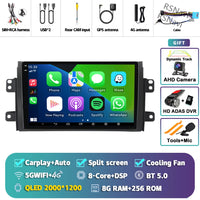 Autoradio CarPlay Suzuki SX4 (2006-2013) – Écran 9 pouces sans fil, jusqu'à 12 Go + 256 Go, vue 41