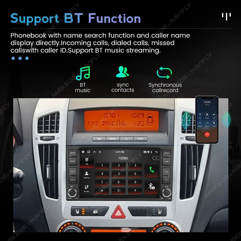 Autoradio CarPlay Kia Ceed (2007-2009) – Écran 7 pouces, sans fil, vue 5