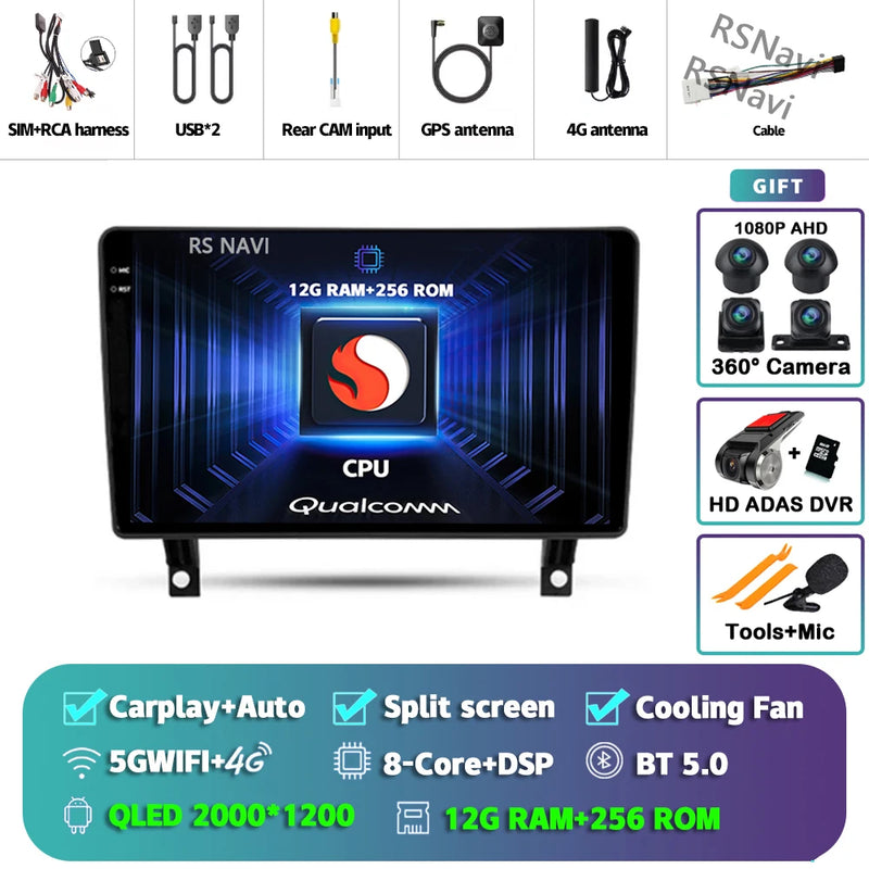 Autoradio CarPlay Opel Antara (2006-2017) – Écran QLED, Android 16, vue 22
