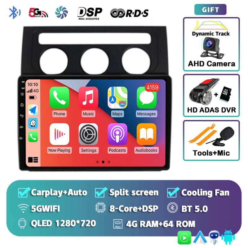 Autoradio CarPlay Volkswagen Touran 1 (2003-2010) – Écran 2K 9 pouces, Android 16, vue 20
