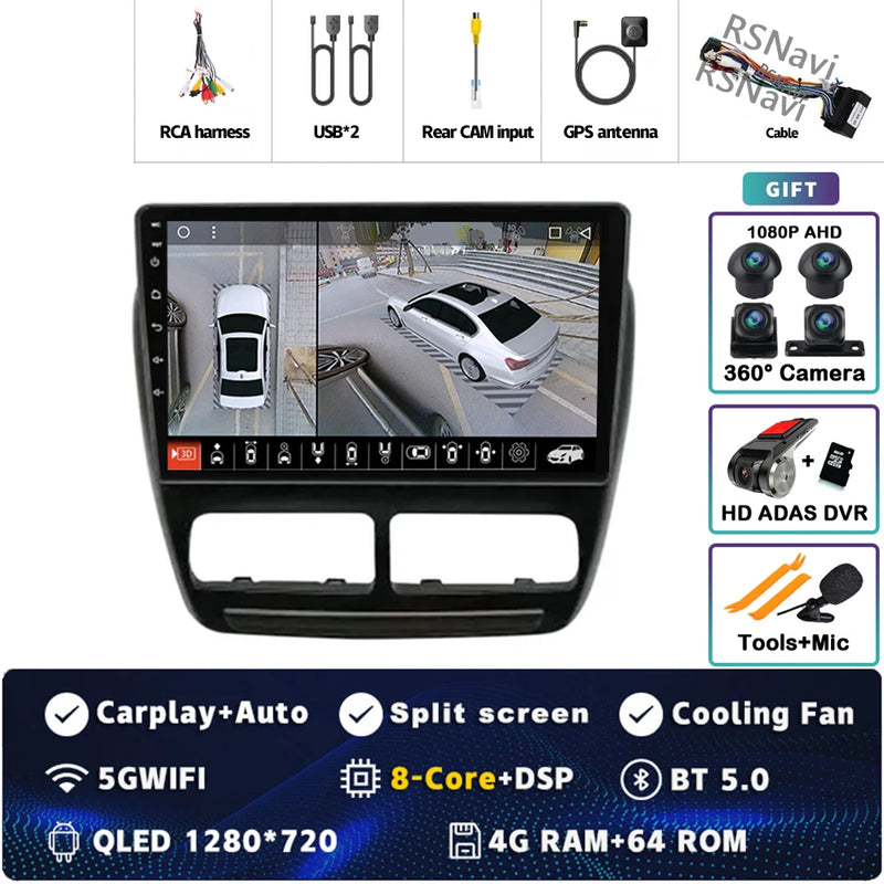 Autoradio CarPlay Fiat Doblo (2010-2015) – Écran 9 pouces sans fil, jusqu'à 16 Go + 512 Go, vue 12