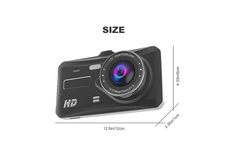 Dashcam Tactile 4 Pouces Avant et Arrière 1080P – Vision Nocturne, Mode Parking, vue 15