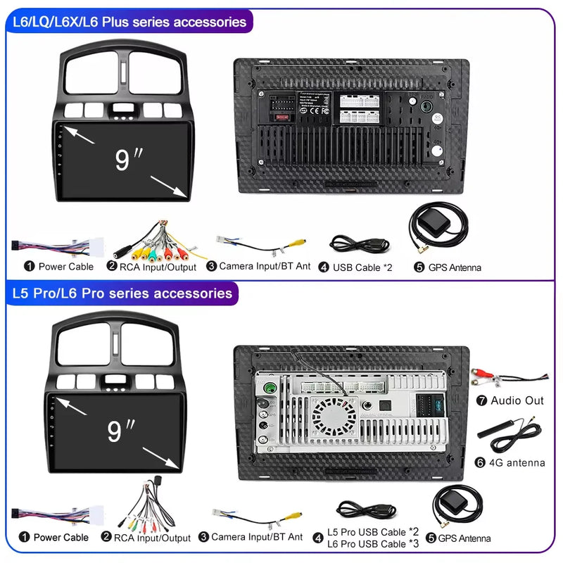 Autoradio CarPlay Hyundai Santa Fe Classic et SM (2006-2012) – Écran QLED 9 pouces, vue 8