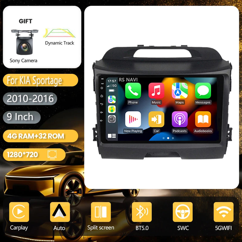 Autoradio CarPlay Kia Sportage 3 (2010-2016) – Écran 9 pouces, jusqu'à 16 Go + 256 Go, vue 24