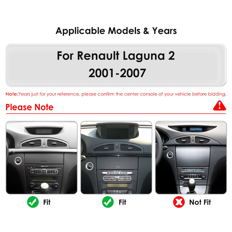 Autoradio CarPlay Renault Laguna 2 (2001-2007) – Écran 9 pouces, sans fil, vue 2