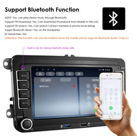 Autoradio CarPlay Volkswagen Golf Polo Passat – Écran 7 pouces 2 DIN, Android, 8 configurations, vue 3