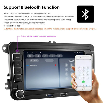 Volkswagen Autoradio Android Multimédia GPS Golf Polo Passat