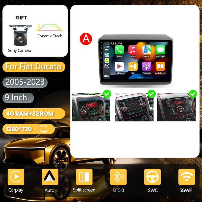 Autoradio CarPlay Fiat Ducato, Peugeot Boxer et Citroën Jumper (2007-2015) – Écran 9 pouces, jusqu'à 16 Go + 256 Go, vue 48