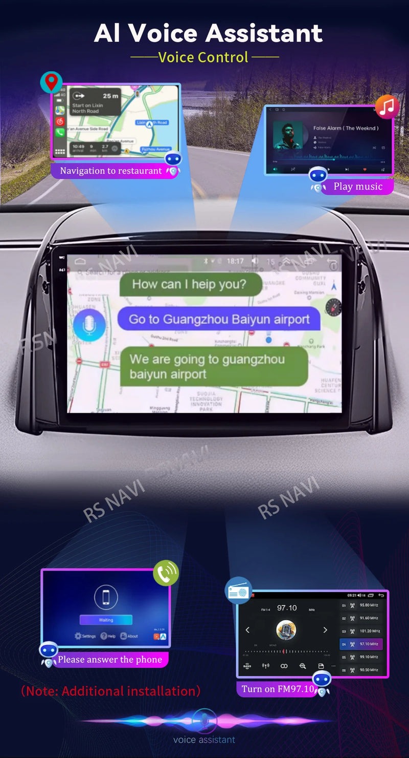 Autoradio CarPlay Renault Koleos (2008-2016) – Écran 9 pouces sans fil, jusqu'à 16 Go + 512 Go, vue 14