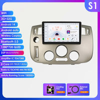 Autoradio CarPlay Renault Scénic 2 (2004-2009) – Écran 9 pouces, climatisation manuelle, vue 8