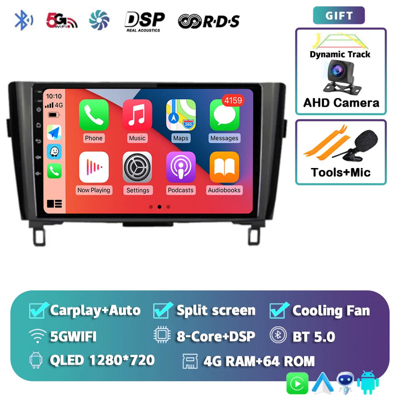 Autoradio CarPlay Nissan Qashqai J11 et X-Trail T32 (2014-2020) – Écran QLED, jusqu'à 16 Go + 512 Go, vue 26