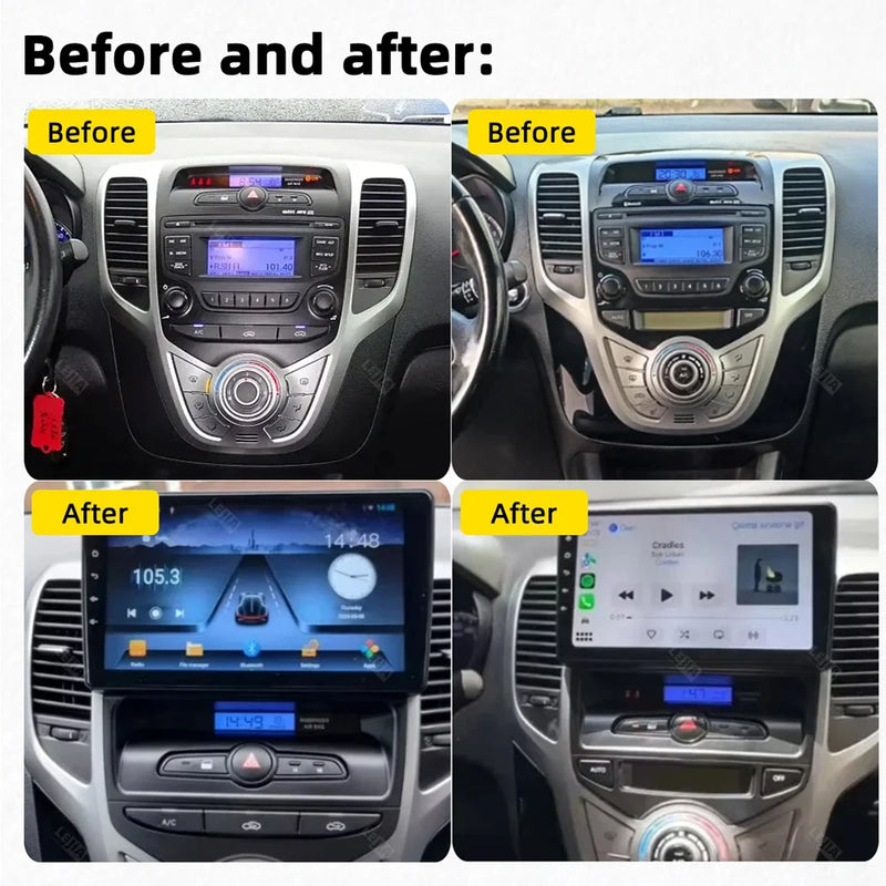 Autoradio CarPlay Hyundai ix20 (2010-2023) – Écran 9 pouces, jusqu'à 12 Go + 256 Go, vue 2