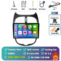 Autoradio CarPlay Peugeot 206, 206 SW et 206 CC – Écran 9 pouces, Android 16, vue 12