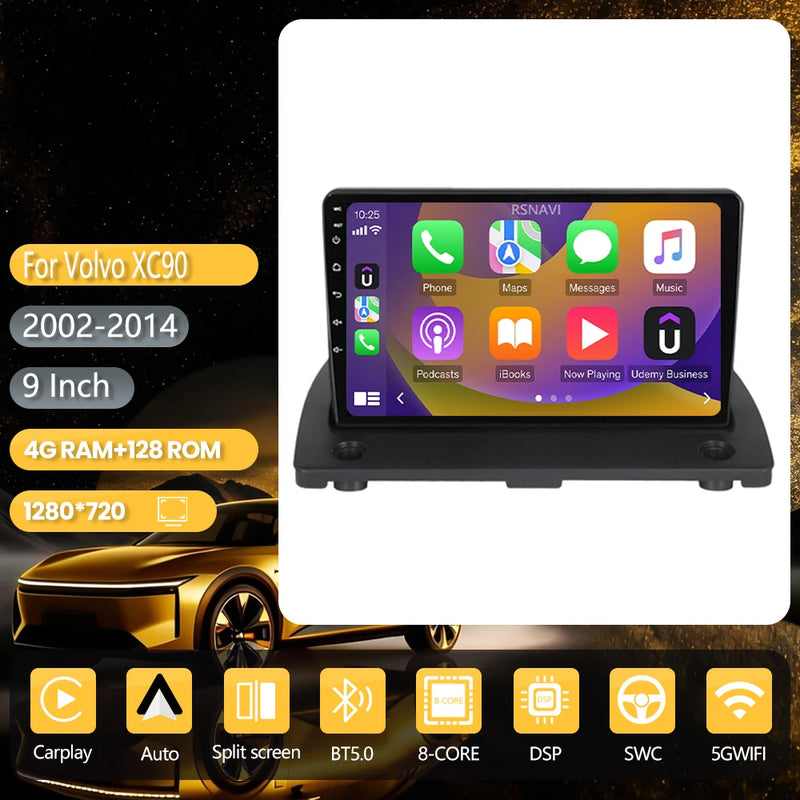 Autoradio CarPlay Volvo XC90 (2002-2014) – Écran 9 pouces, jusqu'à 16 Go + 256 Go, vue 26