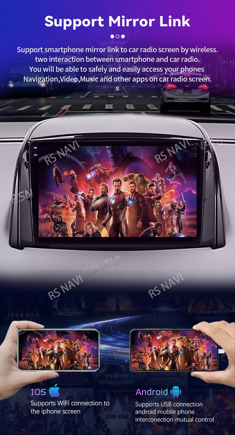 Autoradio CarPlay Renault Koleos (2008-2016) – Écran 9 pouces sans fil, jusqu'à 16 Go + 512 Go, vue 28