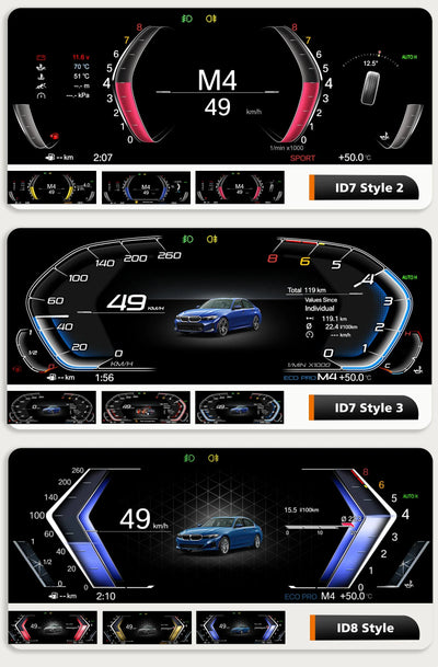 Hizpo Combiné d'Instruments Numérique 10 Pouces pour BMW