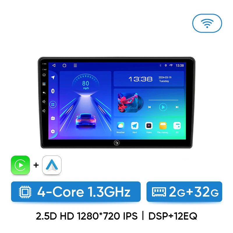 Autoradio Golf 4 CarPlay – Écran tactile HD, Android Auto, GPS et Bluetooth