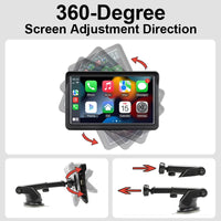 Écran CarPlay Portable Universel 7 Pouces – Ventouse ou Socle, Caméra de Recul, vue 13