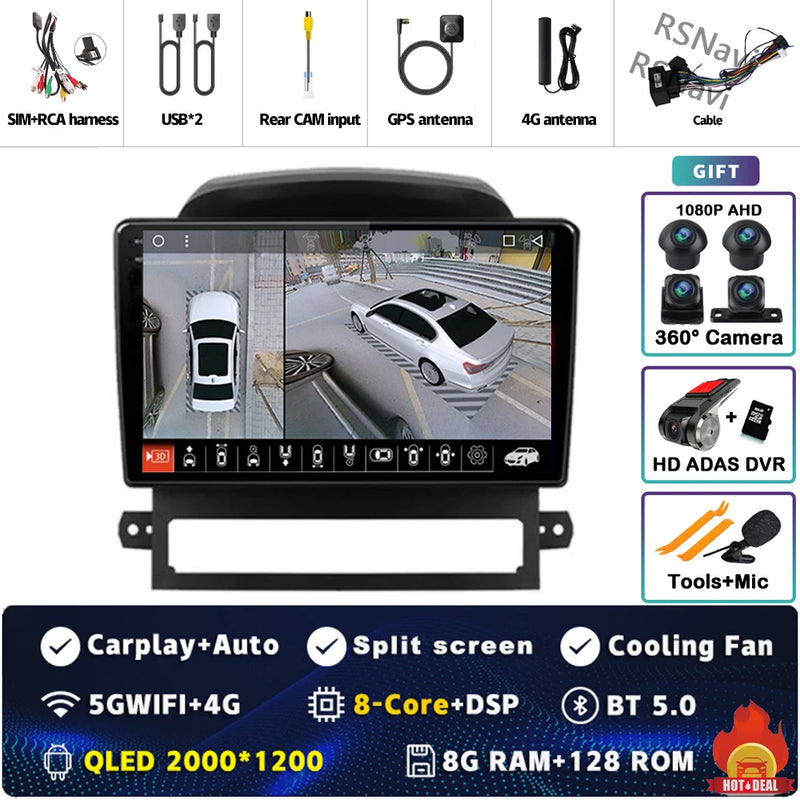 Autoradio CarPlay Chevrolet Captiva (2008-2012) – Écran 9 pouces sans fil, jusqu'à 16 Go + 512 Go, vue 39