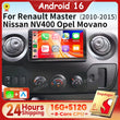 Autoradio CarPlay Renault Master, Nissan NV400 et Opel Movano (2010-2015) – Écran 9 pouces, Android 16
