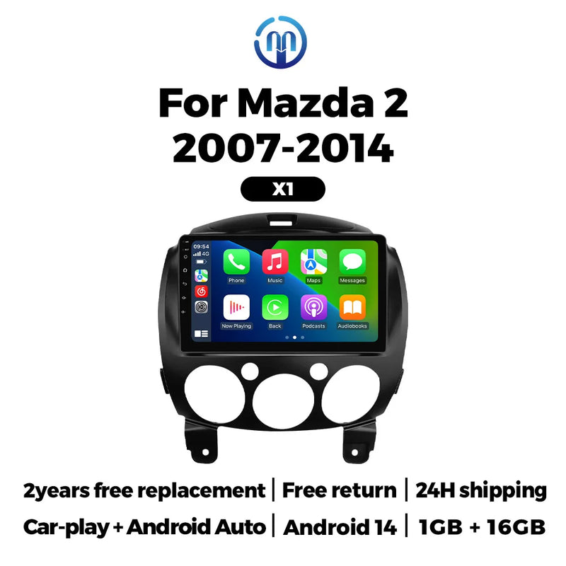 Autoradio CarPlay Mazda 2 (2007-2014) – Écran 9 pouces sans fil, Android 14, 2 Go + 32 Go, vue 10