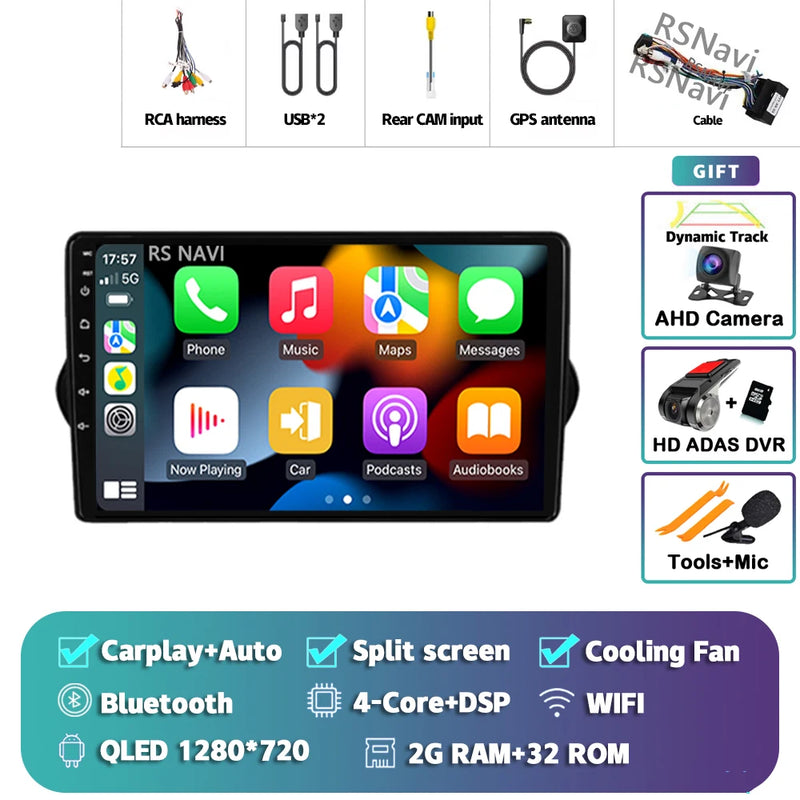 Autoradio CarPlay Fiat Tipo, Egea et Dodge Neon (2015-2018) – Écran QLED, jusqu'à 16 Go + 512 Go, vue 24