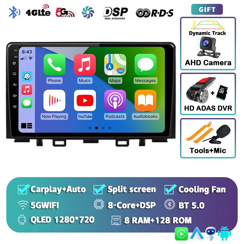 Autoradio CarPlay Kia Rio YB et Stonic (2016-2020) – Écran 9 pouces, jusqu'à 16 Go + 512 Go, vue 39