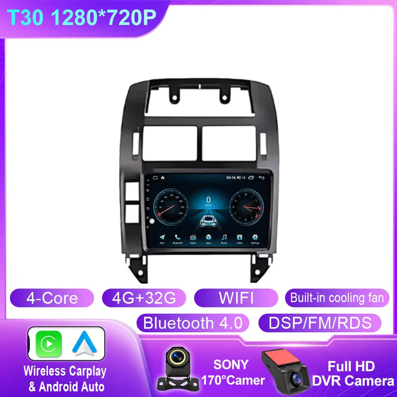 Autoradio CarPlay Volkswagen Polo 4 (2004-2009) – Écran QLED 9 pouces, Android 16, jusqu'à 12 Go + 256 Go, vue 36