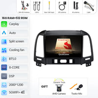 Autoradio CarPlay Hyundai Santa Fe 2 (2006-2012) – Écran 9 pouces, jusqu'à 16 Go + 512 Go, vue 42