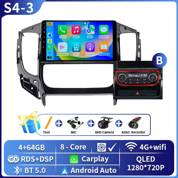 Autoradio CarPlay Mitsubishi L200, Pajero Sport et Triton (2015-2019) – Écran 9 pouces, jusqu'à 8 Go + 128 Go, vue 23