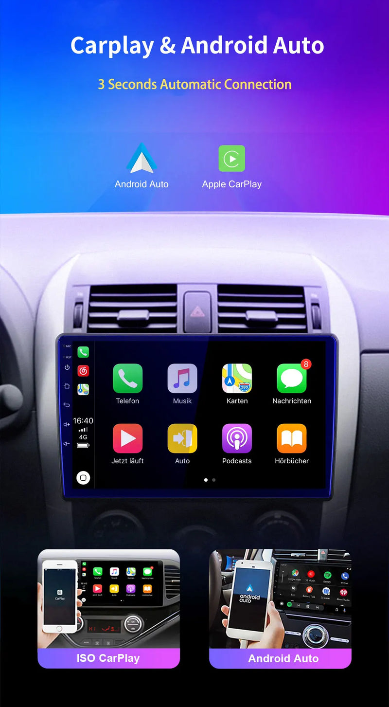 Autoradio CarPlay Citroën Berlingo, Peugeot Partner et Opel Combo (2019-2020) – Écran 9 pouces, Android 16, jusqu'à 16 Go + 512 Go, vue 14