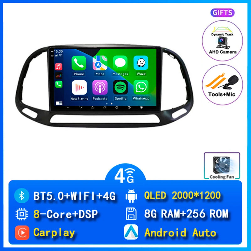 Autoradio CarPlay Fiat Doblo (2015-2019) – Écran 9 pouces, jusqu'à 12 Go + 256 Go, vue 17