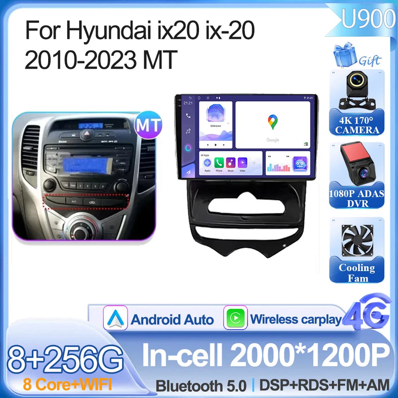 Autoradio CarPlay Hyundai ix20 (2010-2023) – Écran 9 pouces, jusqu'à 12 Go + 256 Go, vue 55