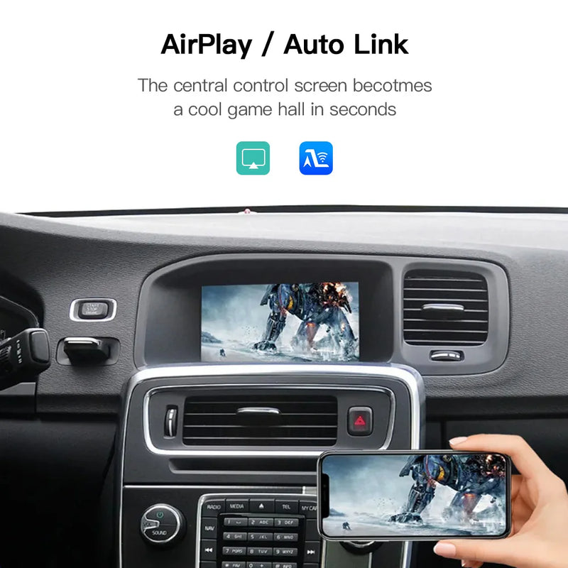 Boîtier CarPlay Volvo S60, V40, V60 et XC60 (2015-2018) – Écran d'origine conservé, sans fil, vue 4