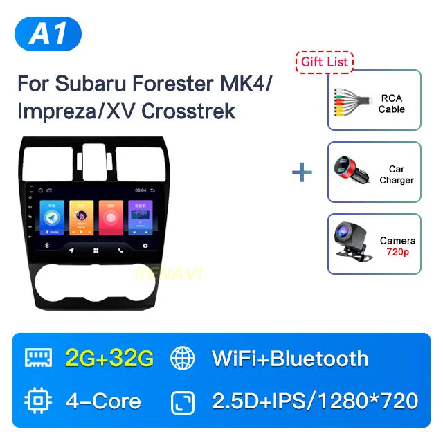 Autoradio CarPlay Subaru Forester MK4, Impreza et XV Crosstrek (2012-2014) – Écran IPS 9 pouces, vue 35