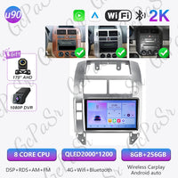 Autoradio CarPlay Volkswagen Polo 4 (2004-2009) – Écran 9 pouces, cadre noir ou argent, vue 46
