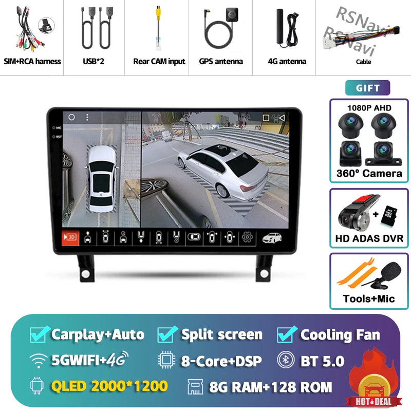 Autoradio CarPlay Opel Antara (2006-2017) – Écran QLED, Android 16, vue 38