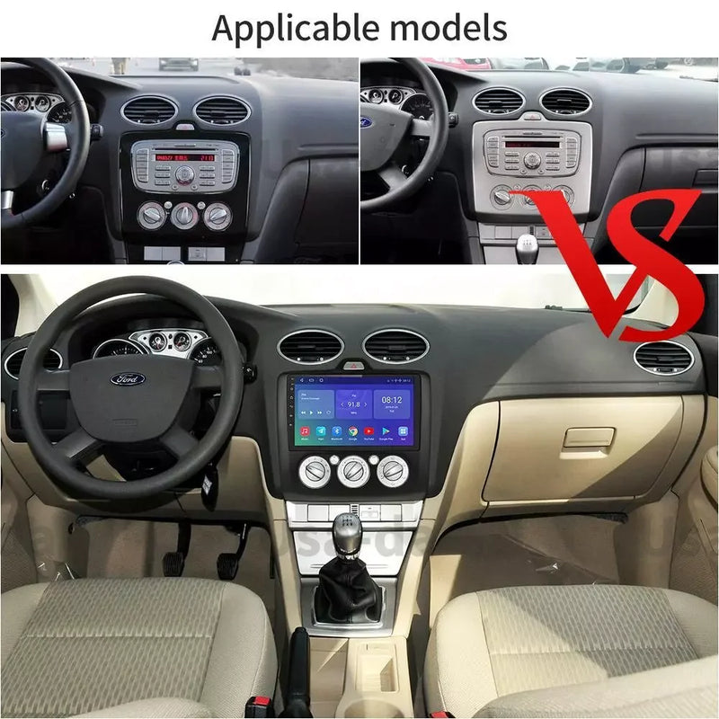 Autoradio CarPlay Ford Focus 2 (2004-2011) – Écran 9 pouces, jusqu'à 16 Go + 512 Go, vue 3
