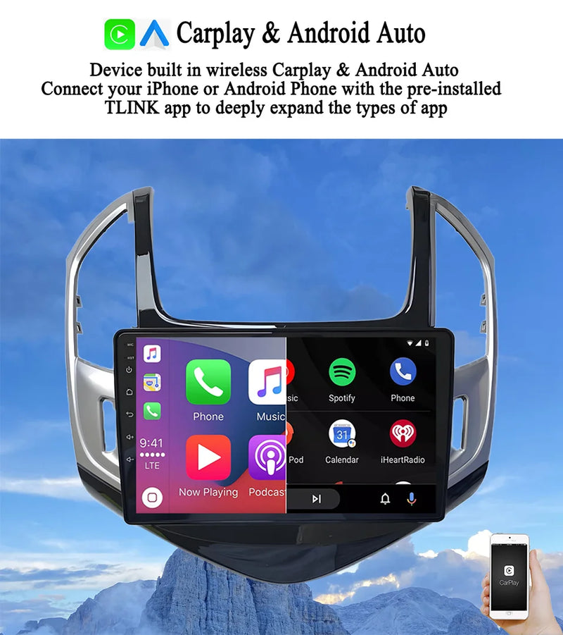 Autoradio CarPlay Chevrolet Cruze (2012-2015) – Écran 9 pouces, jusqu'à 8 Go + 128 Go, vue 11