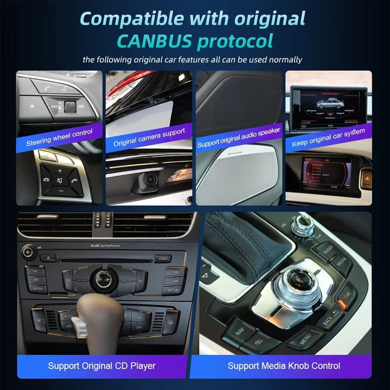 Autoradio CarPlay Audi A6 C6 et Q7 4L (2005-2015) – DSP, MMI 2G ou 3G, vue 6