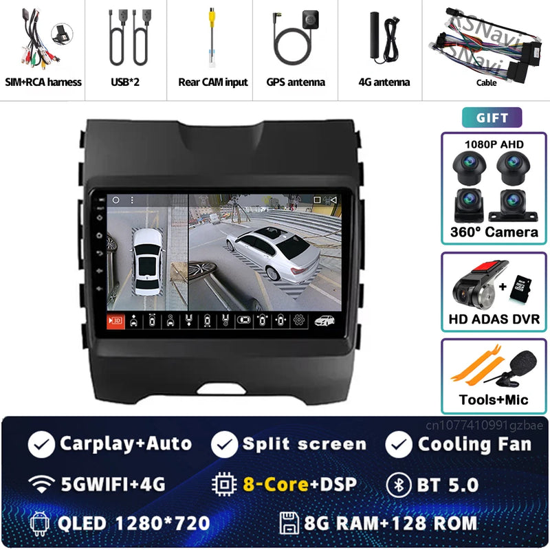 Autoradio CarPlay Ford Ranger, Everest et Edge (2015-2018) – Écran 9 pouces, jusqu'à 16 Go + 512 Go, vue 28