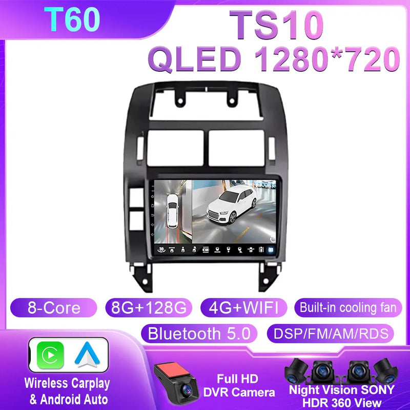 Autoradio CarPlay Volkswagen Polo 4 (2004-2009) – Écran QLED 9 pouces, Android 16, jusqu'à 12 Go + 256 Go, vue 42