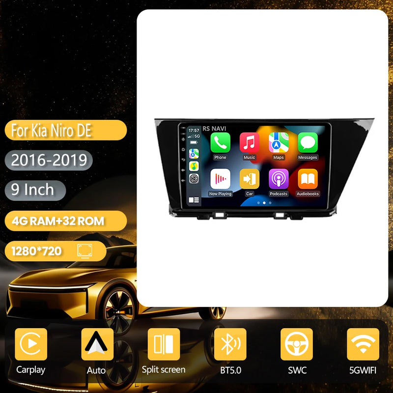 Autoradio CarPlay Kia Niro DE (2016-2019) – Écran 9 pouces, jusqu'à 16 Go + 256 Go, vue 10